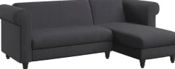 Dorel Home Ecksofa »Felix II, L-Form, Schlafsofa 241cm (Liegefl. 108/195 cm),« verstellb. Rückenlehne, Recamiere wechselbar, Cord