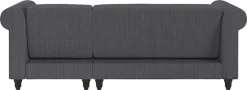 Dorel Home Ecksofa »Felix II, L-Form, Schlafsofa 241cm (Liegefl. 108/195 cm),« verstellb. Rückenlehne, Recamiere wechselbar, Cord