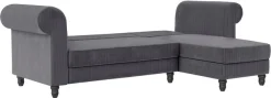 Dorel Home Ecksofa »Felix II, L-Form, Schlafsofa 241cm (Liegefl. 108/195 cm),« verstellb. Rückenlehne, Recamiere wechselbar, Cord