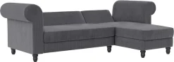 Dorel Home Ecksofa »Felix II, L-Form, Schlafsofa 241cm (Liegefl. 108/195 cm),« verstellb. Rückenlehne, Recamiere wechselbar, Cord