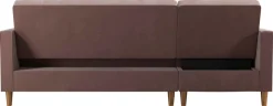 Dorel Home Ecksofa »Liberty, L-Form,« mit Schlafffunktion, Recamiere beidseitig montierbar, Sitzhöhe 43 cm