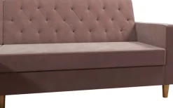 Dorel Home Ecksofa »Liberty, L-Form,« mit Schlafffunktion, Recamiere beidseitig montierbar, Sitzhöhe 43 cm