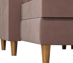 Dorel Home Ecksofa »Liberty, L-Form,« mit Schlafffunktion, Recamiere beidseitig montierbar, Sitzhöhe 43 cm