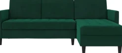 Dorel Home Ecksofa »Presley, L-Form,« Ecksofa mit Bett-Funktion und Stauraum, verstellbare Rückenlehne