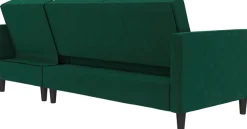 Dorel Home Ecksofa »Presley, L-Form,« Ecksofa mit Bett-Funktion und Stauraum, verstellbare Rückenlehne
