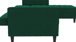 Dorel Home Ecksofa »Presley, L-Form,« Ecksofa mit Bett-Funktion und Stauraum, verstellbare Rückenlehne