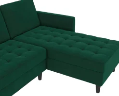 Dorel Home Ecksofa »Presley, L-Form,« Ecksofa mit Bett-Funktion und Stauraum, verstellbare Rückenlehne