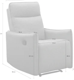 Dorel Home Relaxsessel »Lugo, TV-Sessel, Sessel Wohnzimmer mit Schlaffunktion,« Loungesessel mit manueller Relaxfunktion