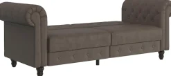 Dorel Home 3-Sitzer »Felix, Schlafsofa 236 cm, (Liegefläche 108x190cm), Rückenlehne« 3-fach verstellbar, Velours, Kunstleder, Luxus-Microfaser Vintage