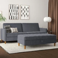 Dorel Home 3-Sitzer »Presley« Sofa mit Bett-Funktion und verstellbarer Rückenlehne