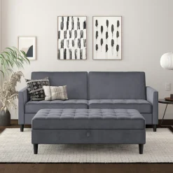 Dorel Home 3-Sitzer »Presley« Sofa mit Bett-Funktion und verstellbarer Rückenlehne