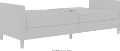 Dorel Home 3-Sitzer »Presley« Sofa mit Bett-Funktion und verstellbarer Rückenlehne