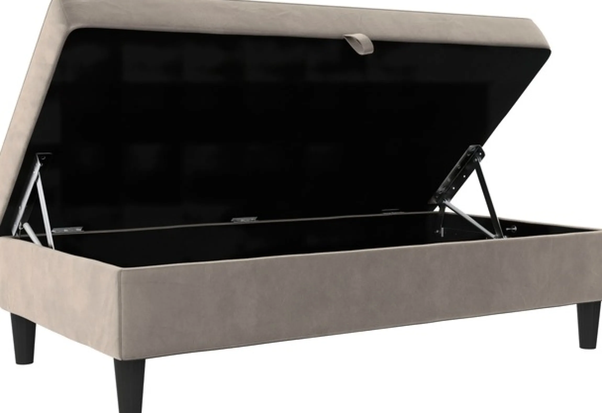 Dorel Home Stauraumhocker »Hartford« Polsterhocker mit Stauraum, frei im Raum stellbar, Sitzhöhe 43 cm