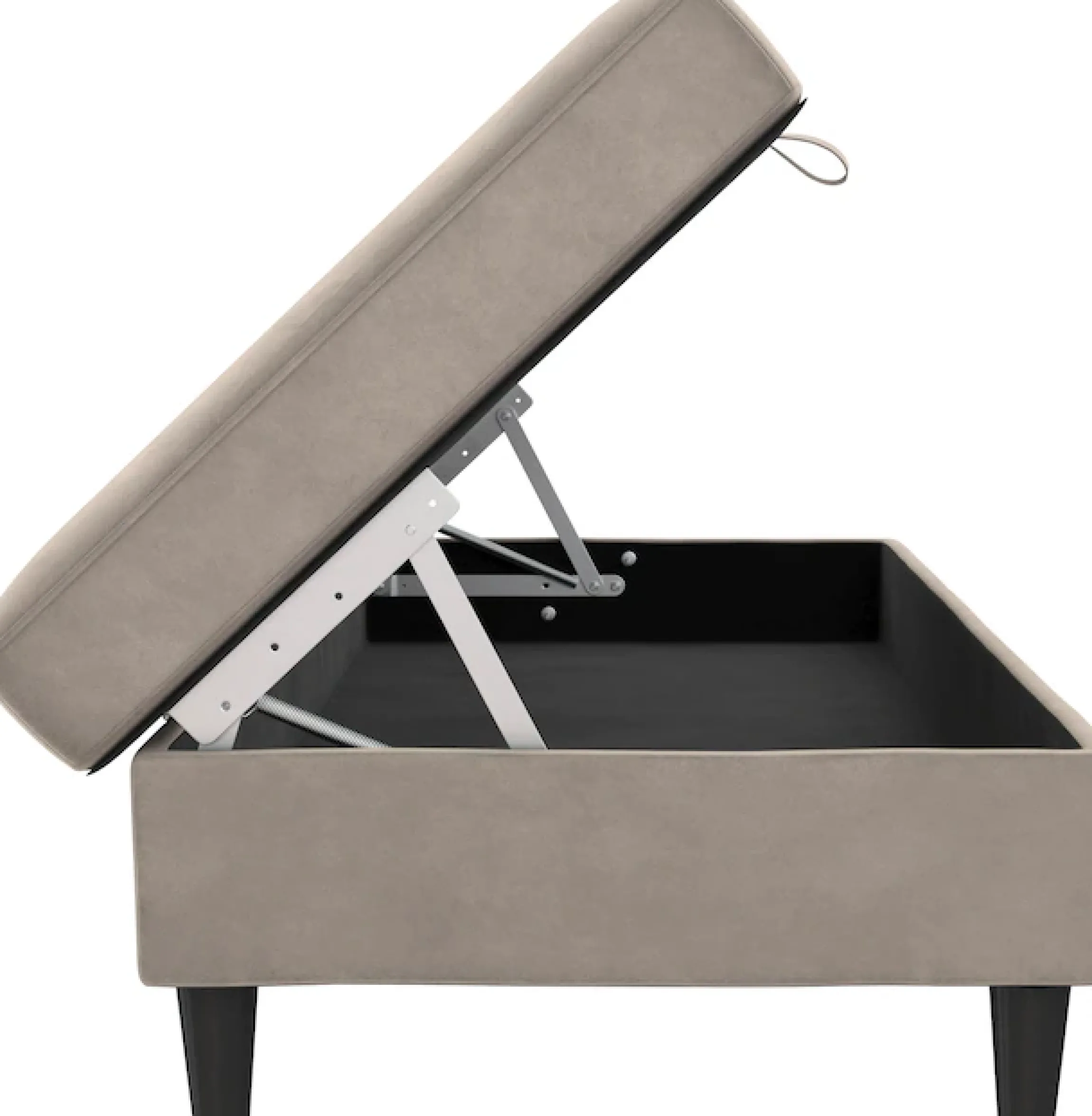 Dorel Home Stauraumhocker »Hartford« Polsterhocker mit Stauraum, frei im Raum stellbar, Sitzhöhe 43 cm