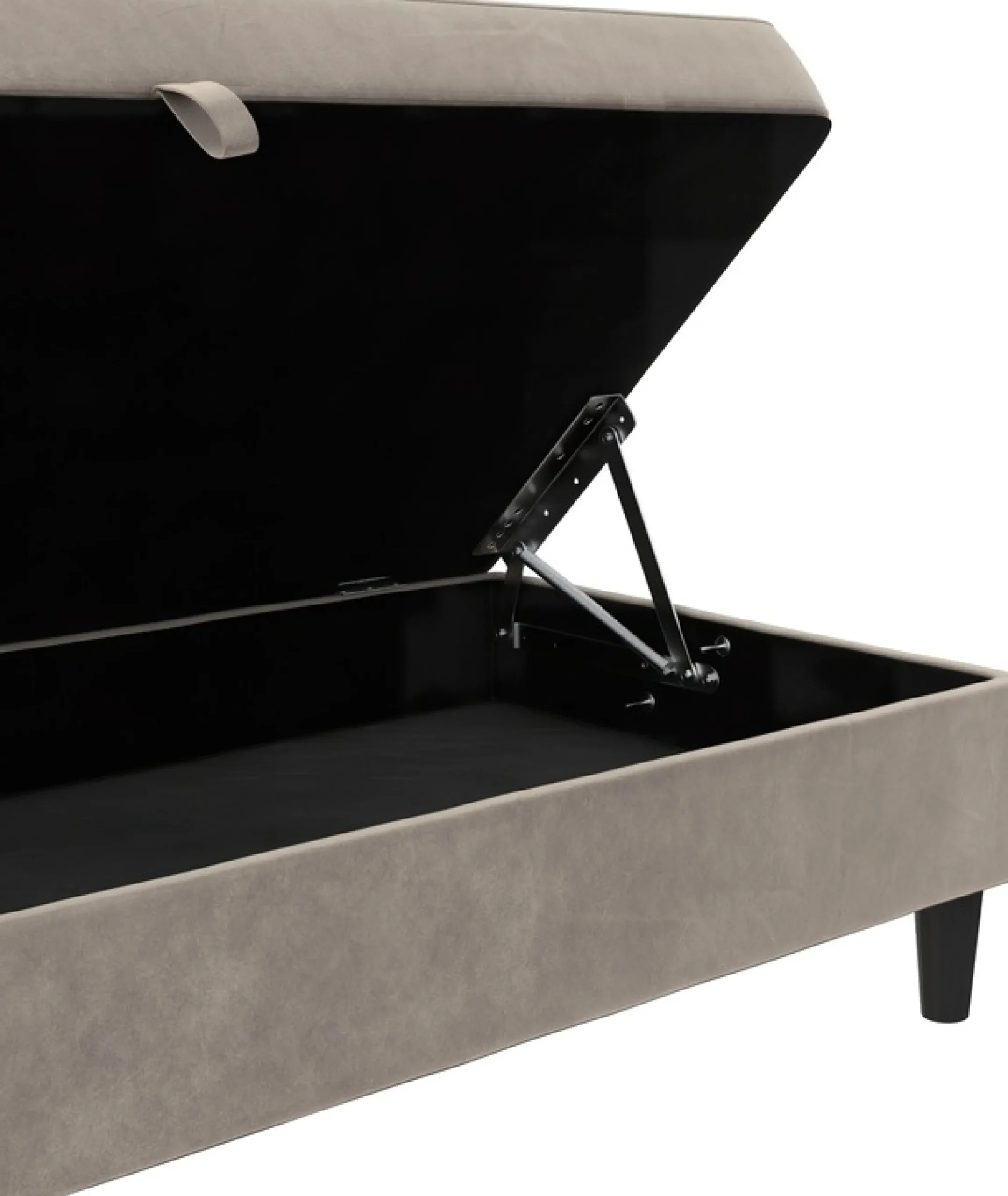 Dorel Home Stauraumhocker »Hartford« Polsterhocker mit Stauraum, frei im Raum stellbar, Sitzhöhe 43 cm