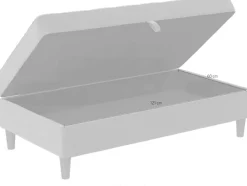 Dorel Home Stauraumhocker »Presley« Polsterhocker mit Stauraum, frei im Raum stellbar, Sitzhöhe 43 cm