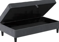 Dorel Home Stauraumhocker »Presley« Polsterhocker mit Stauraum, frei im Raum stellbar, Sitzhöhe 43 cm