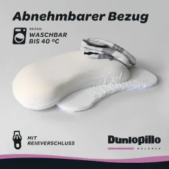 Dunlopillo Nackenstützkissen »Anti-Aging, NEUHEIT, Nackenstützkissen mit zwei Kernkomponenten« Füllung: Viskoschaum 1 Stk. tlg. in Größe 38 x 53 x 9 cm, für variable Höhenanpassung 7 oder 9 cm