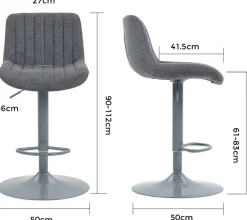 Duo Collection Barhocker »Kelly« 1 Stk. tlg. inkl. Rückenlehne und Fußstütze, höhenverstellbar, 360° drehbar