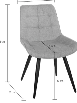 Duo Collection Esszimmerstuhl »Iris Esszimmerstuhl, 4er-Set« (Set) 4 Stk.robuster Stoffbezug, gesteppte Polsterung, bis 110 kg belastbar