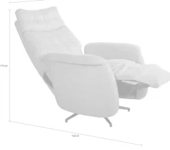 Duo Collection Relaxsessel »Peralta« 1 Stk. tlg. integrierte Fußstütze, Stahlwellenunterfederung, 115 kg, 360° drehbar