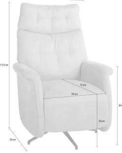 Duo Collection Relaxsessel »Peralta« 1 Stk. tlg. integrierte Fußstütze, Stahlwellenunterfederung, 115 kg, 360° drehbar