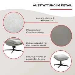 Duo Collection Relaxsessel »Tolox mit Hocker« inklusive Wippfunktion