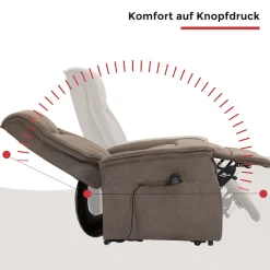 Duo Collection TV-Sessel »Aurora XXL bis 150 kg belastbar, mit elektrischer Aufstehhilfe« Relaxfunktion und Taschenfederkern mit Stahlwellenunterfederung