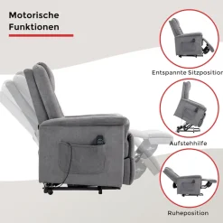 Duo Collection TV-Sessel »Granada mit elektrischer Aufstehhilfe« Relaxfunktion und Taschenfederkern mit Stahlwellenunterfederung