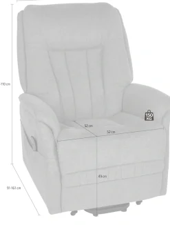 Duo Collection TV-Sessel »Noli XXL bis 150 kg belastbar, mit elektrischer Aufstehhilfe« Relaxfunktion und Taschenfederkern mit Stahlwellenunterfederung