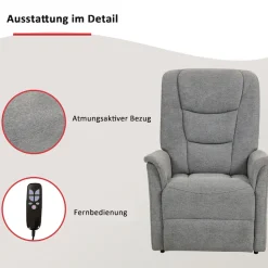 Duo Collection TV-Sessel »Parma Mobilitäts-Sessel mit elektr. Aufstehhilfe, Relaxfunktion & Akku« Sitzhöhe 48 cm, mit Liegefunktion, mobil zu Hause