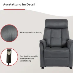 Duo Collection TV-Sessel »Sorrent mit regulierbarer Sitzheizung, elektrischer Aufstehhilfe« Relaxfunktion und Taschenfederkern mit Stahlwellenunterfederung