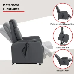 Duo Collection TV-Sessel »Sorrent mit regulierbarer Sitzheizung, elektrischer Aufstehhilfe« Relaxfunktion und Taschenfederkern mit Stahlwellenunterfederung