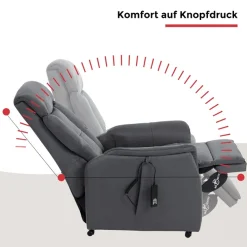 Duo Collection TV-Sessel »Sorrent mit regulierbarer Sitzheizung, elektrischer Aufstehhilfe« Relaxfunktion und Taschenfederkern mit Stahlwellenunterfederung