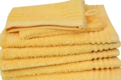 Dyckhoff Waschhandschuh »Waschhandschuh-Set BRILLANT 6-tlg., Baumwolle, 550 g/m²« Baumwolle