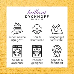 Dyckhoff Waschhandschuh »Waschhandschuh-Set BRILLANT 6-tlg., Baumwolle, 550 g/m²« Baumwolle
