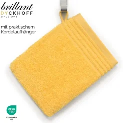 Dyckhoff Waschhandschuh »Waschhandschuh-Set BRILLANT 6-tlg., Baumwolle, 550 g/m²« Baumwolle