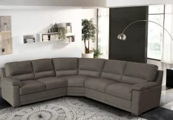 Egoitaliano Ecksofa »Doris, modernes Designerecksofa in hochwertigen Microfaserqualitäten« edle Detailverarbeitung, wahlweise fleckenabweisend oder in Lederoptik