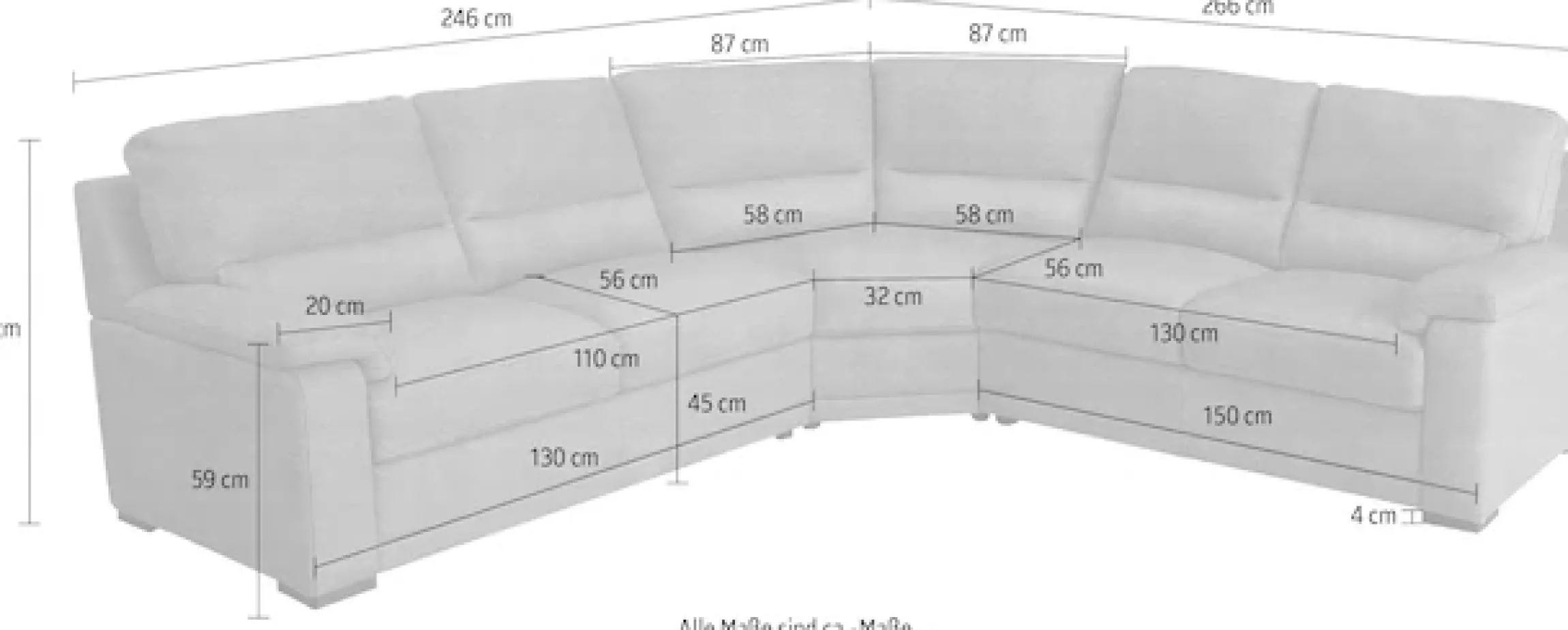 Egoitaliano Ecksofa »Doris, modernes Designerecksofa in hochwertigen Microfaserqualitäten« edle Detailverarbeitung, wahlweise fleckenabweisend oder in Lederoptik