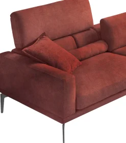 Egoitaliano Ecksofa »Masu, Design trifft sensationellen Sitzkomfort, Breite 277cm, L-Form« inkl. 2 Kissenrollen, Rückenelemente manuell verstellbar, Metallfüße