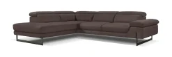 Egoitaliano Ecksofa »Queenie, extravagantes Sofa mit erstklassigem Sitzkomfort, L-Form« mit verstellbarer Armlehne und Kopfteilen für Wohlfühlkomfort