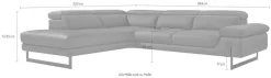 Egoitaliano Ecksofa »Queenie, extravagantes Sofa mit erstklassigem Sitzkomfort, L-Form« mit verstellbarer Armlehne und Kopfteilen für Wohlfühlkomfort
