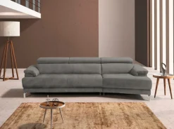Egoitaliano Ecksofa »Soul, extravagantes Designsofa, Megasofa, super bequem, tolle Details« mit Trapez-Abschlußelement, inkl verstellbarer Kopfteile