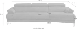 Egoitaliano Ecksofa »Soul, extravagantes Designsofa, Megasofa, super bequem, tolle Details« mit Trapez-Abschlußelement, inkl verstellbarer Kopfteile