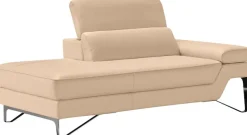Egoitaliano Ottomane »Princess, elegantes Designsofa mit erstklassigem Sitzkomfort,« inkl. verstellbarem Kopfteil und edle Designmetallfüße