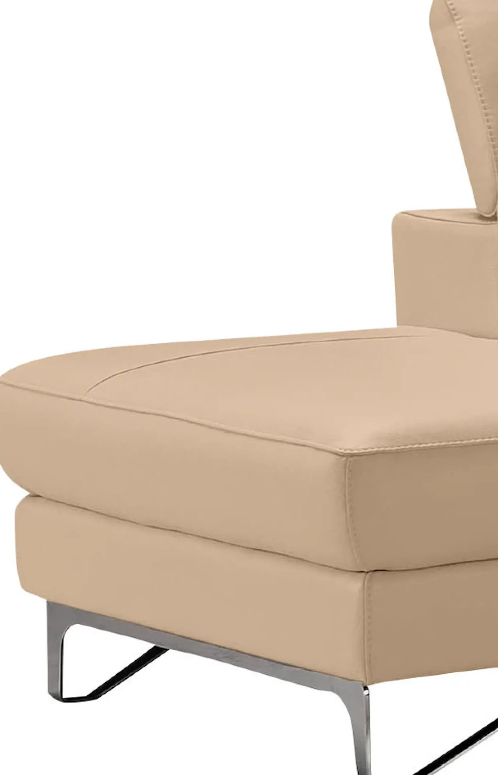 Egoitaliano Ottomane »Princess, elegantes Designsofa mit erstklassigem Sitzkomfort,« inkl. verstellbarem Kopfteil und edle Designmetallfüße