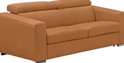 Egoitaliano Schlafsofa »Cabiria, Design und super Sitz- und Liegekomfort« Sofa inkl. Schlaffunktion, Kopfteile verstellbar, mit Metallfüßen