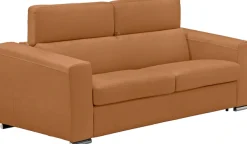 Egoitaliano Schlafsofa »Cabiria, Design und super Sitz- und Liegekomfort« Sofa inkl. Schlaffunktion, Kopfteile verstellbar, mit Metallfüßen