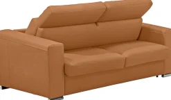 Egoitaliano Schlafsofa »Cabiria, Design und super Sitz- und Liegekomfort« Sofa inkl. Schlaffunktion, Kopfteile verstellbar, mit Metallfüßen