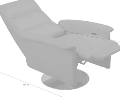 Egoitaliano Sessel »Kelly Designsessel, Clubsessel & Relaxsessel, bequem, zeitlos elegant« drehbar, manuelle Relaxfunktion mit Push-Back-Mechanismus